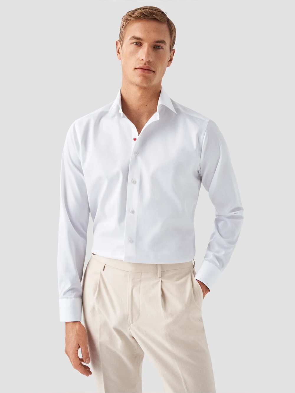 Eton White Signature Twill Dress Shirt Slim Fit Sz 42 / 16 1/2 Men’s
(Sep A-2)